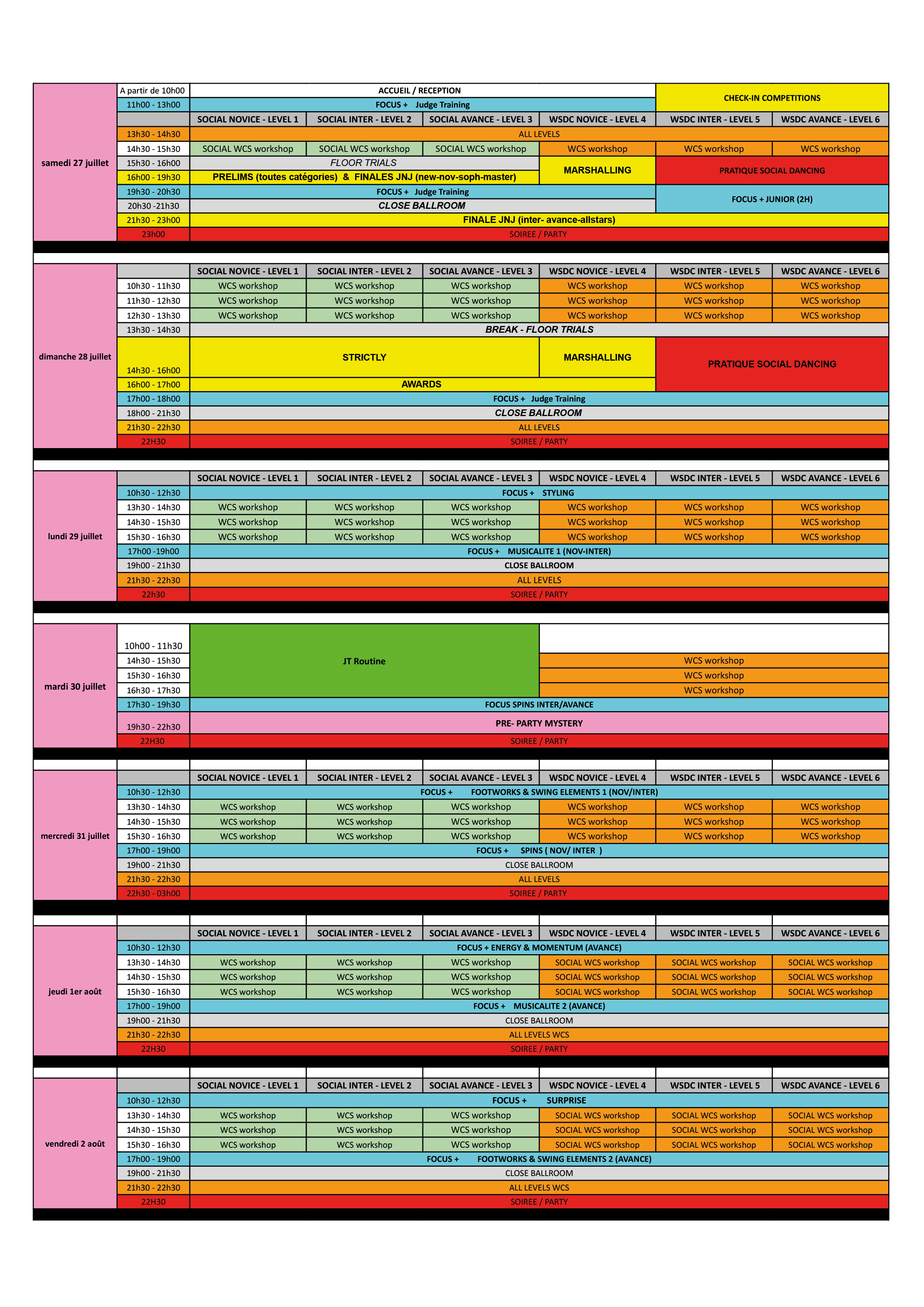 planning-semaine-week-sea-sun-swing-registry-wcs-event